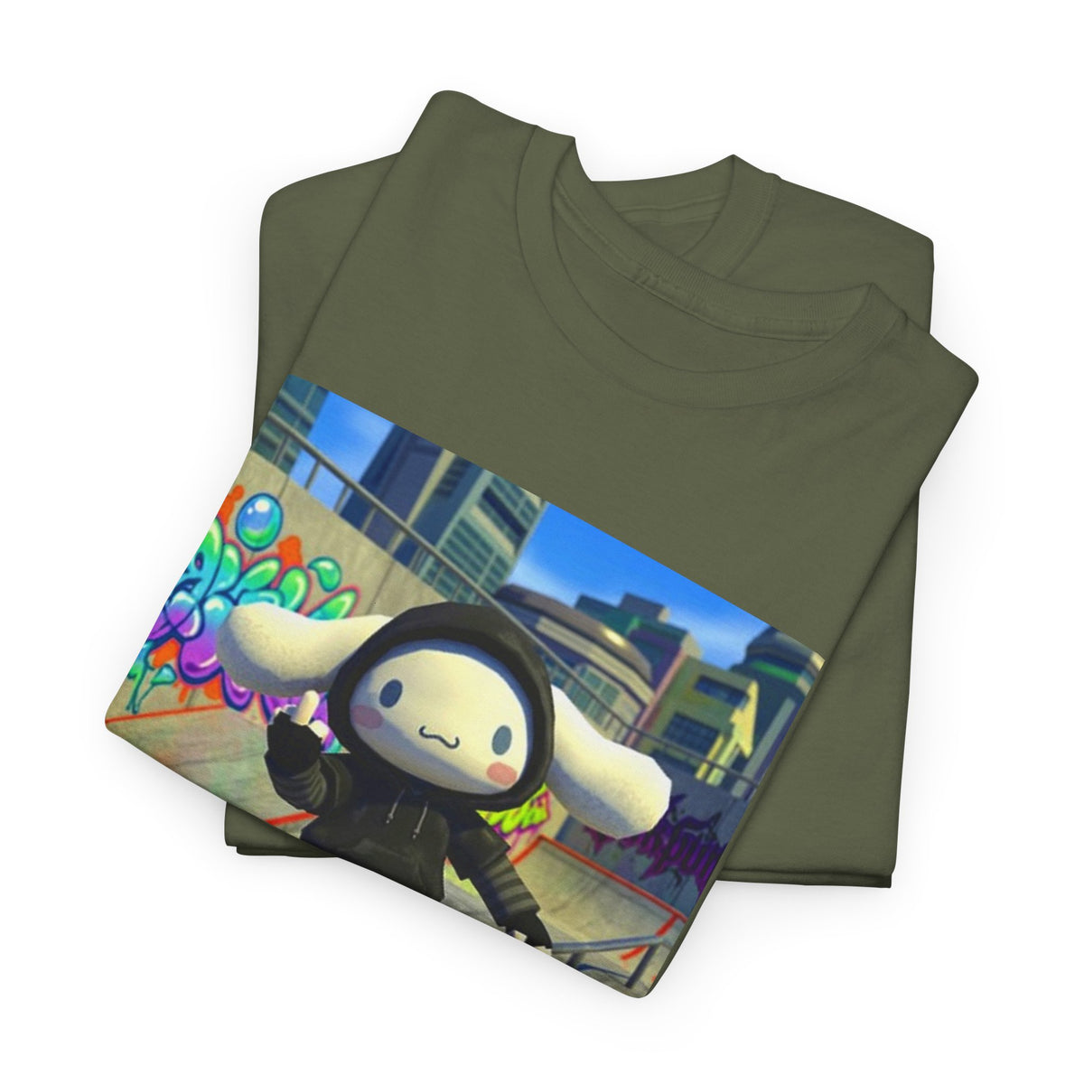 Edgy Cinnamoroll Skater Flipping Off Tee