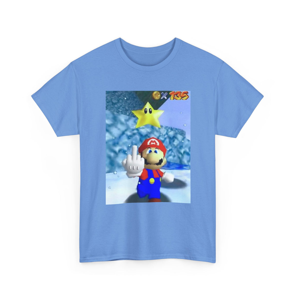Mario Flips The Bird In Icy World Tee