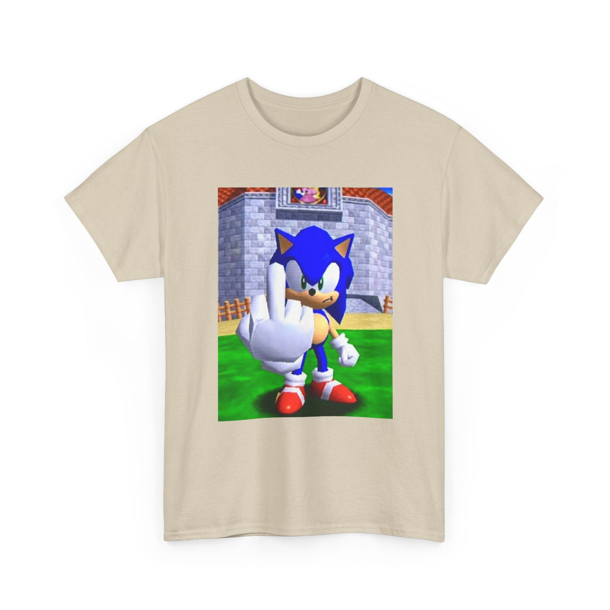 Sonic Flipping Off In The Castle Grounds