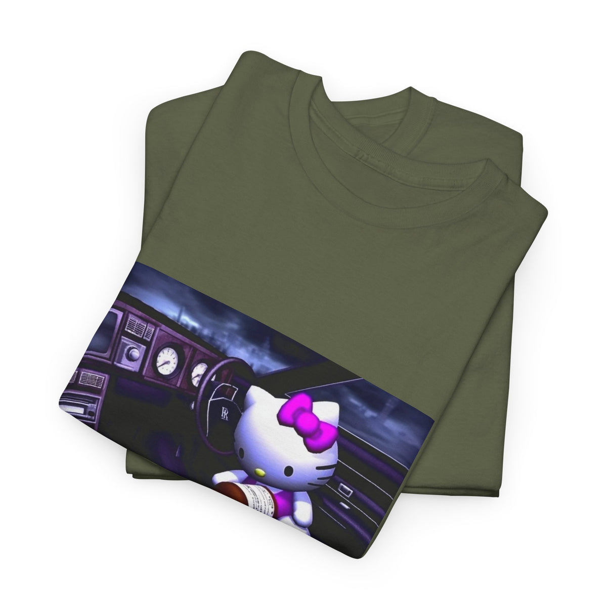 Hello Kitty Pours Lean In Car Tee