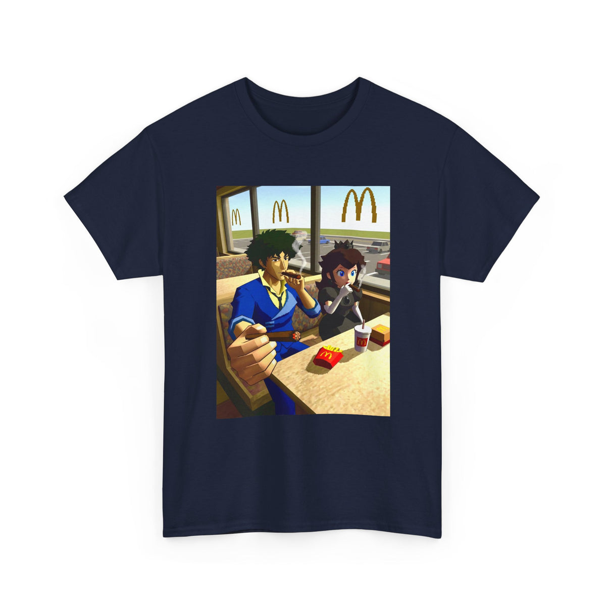 Spike Spiegel And Bowser Jr. Smoking Tee