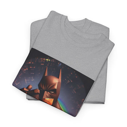 Batman Giving Finger Over Rainbow City
