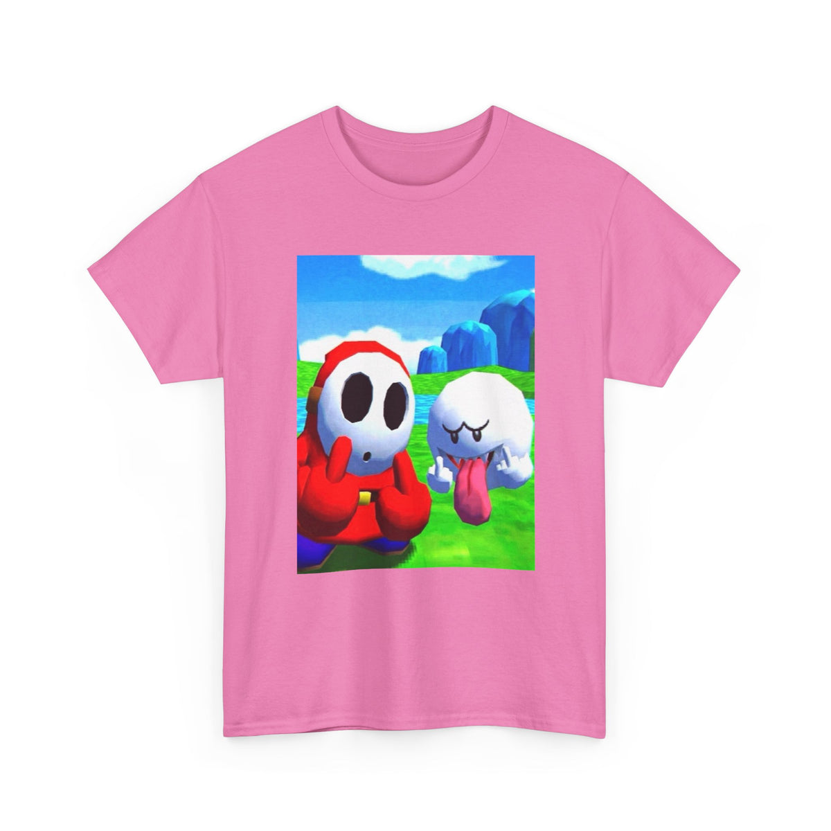 Shy Guy And Boo Flipping The Bird Tee