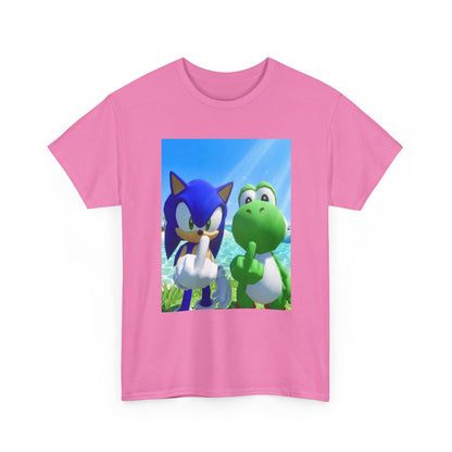 Sonic And Yoshi Flipping Off On The Beach