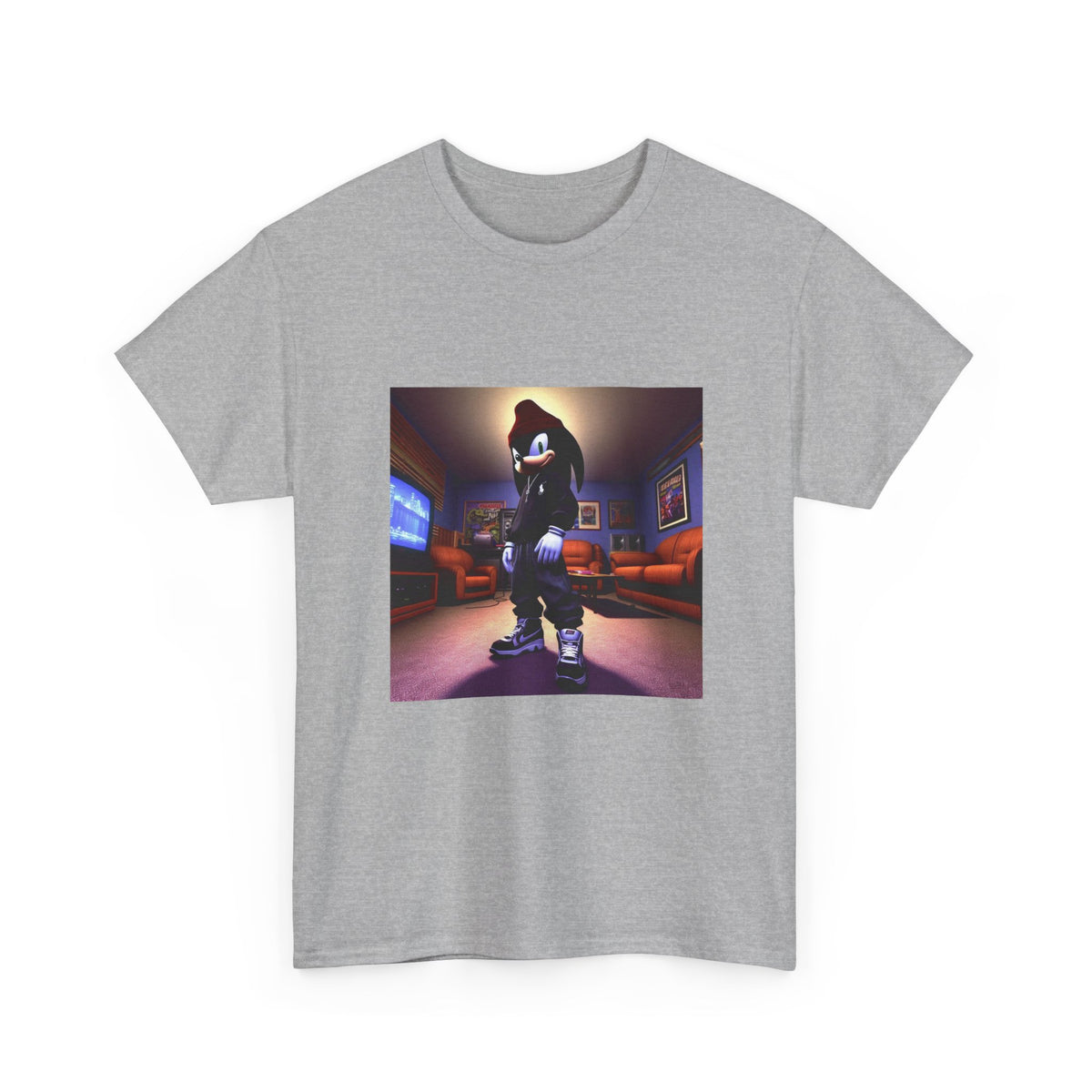 Edgy Hedgehog In Streetwear Drip Tee