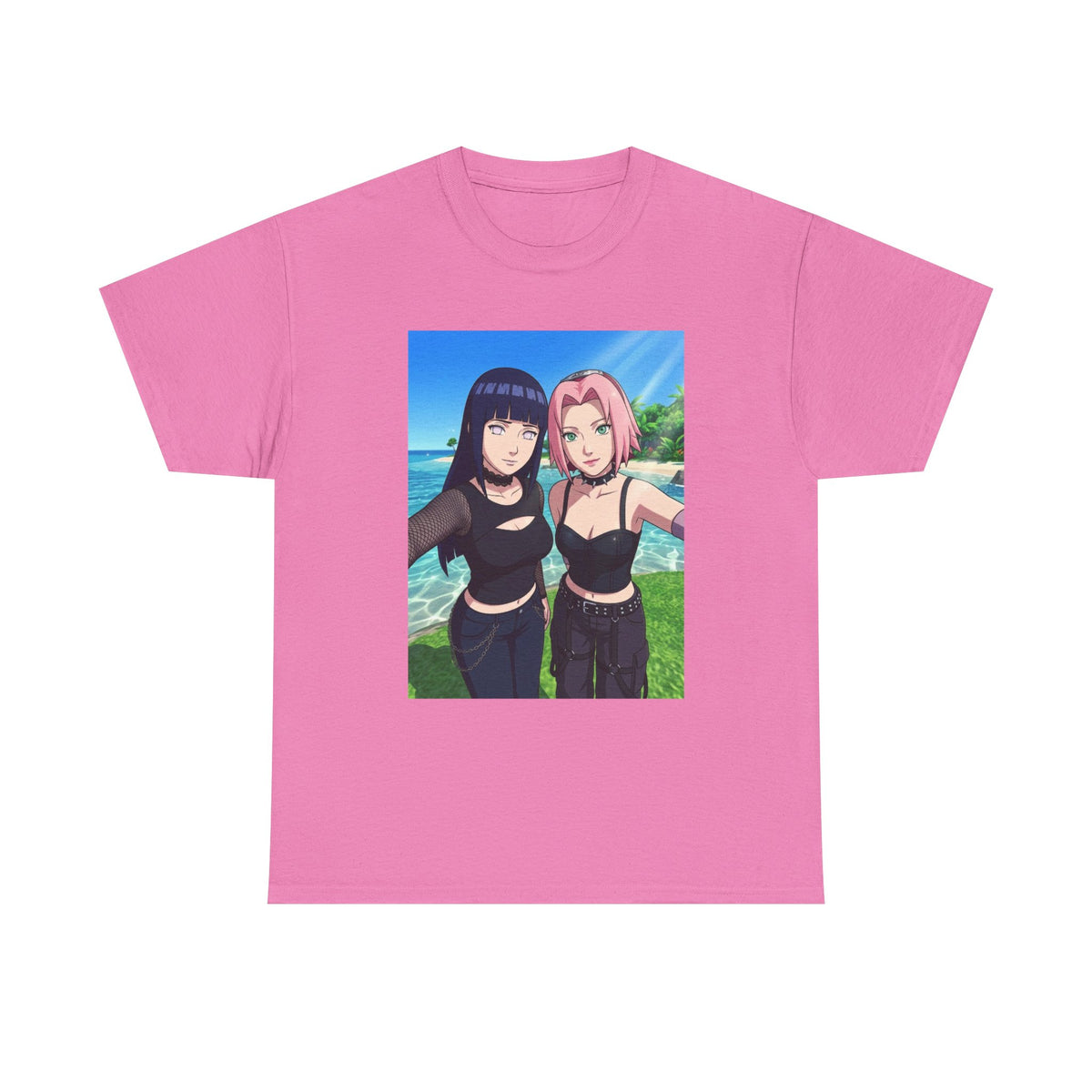 Goth Hinata and Sakura Beach Selfie
