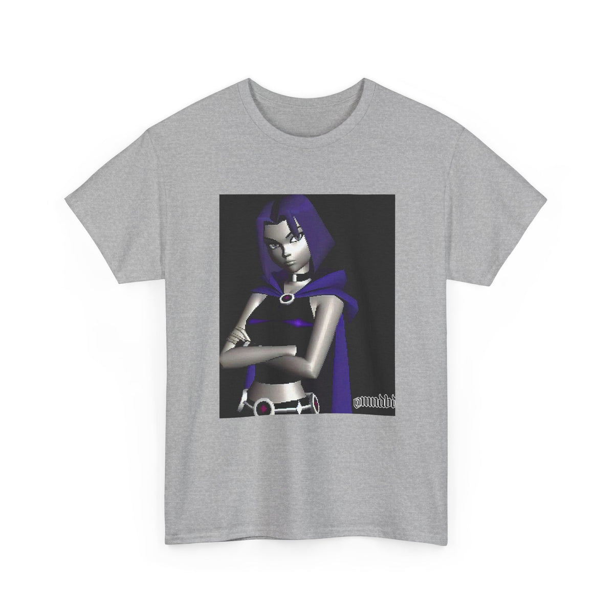 Pixelated Raven Standing Arms Crossed Tee