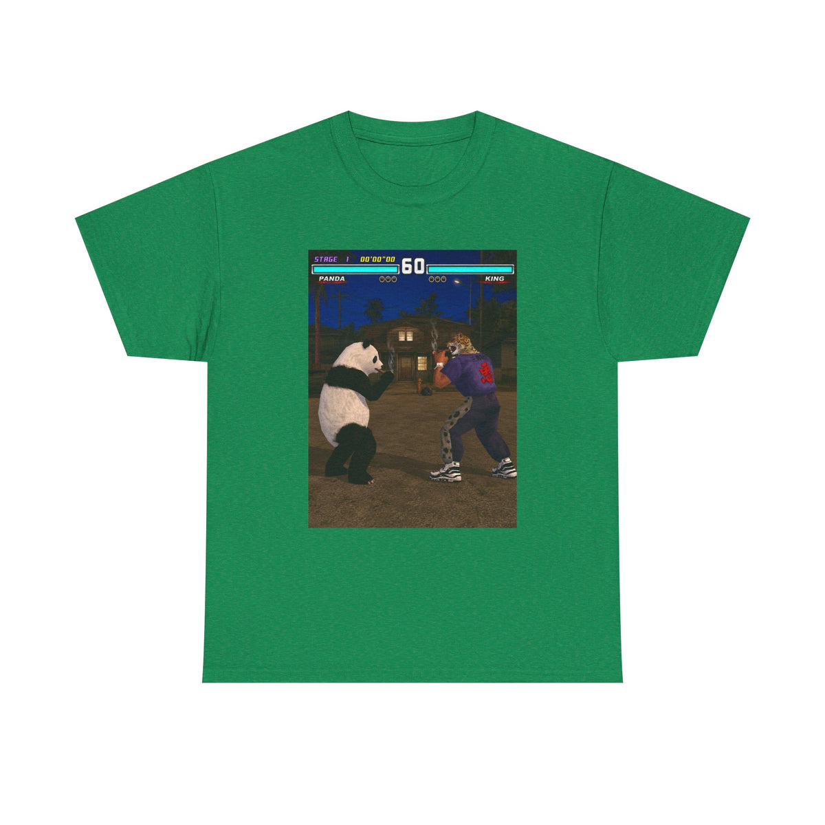 Panda And King Smoking Cigars Street Fight Tee