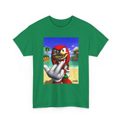 Grill Knuckles Flips Off On Beach Tee