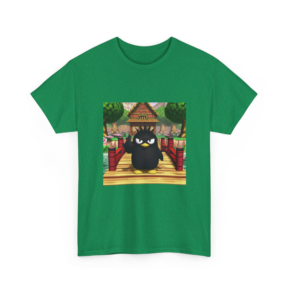 Grumpy Black Bird Flipping Off Tee