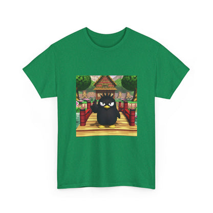 Grumpy Black Bird Flipping Off Tee