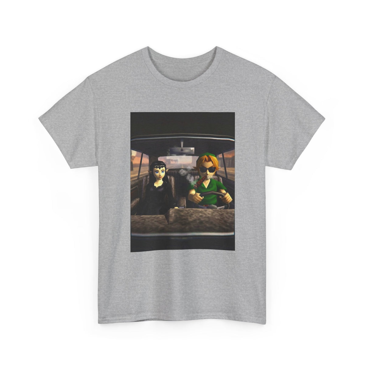 Link And Zelda Cruising And Smoking