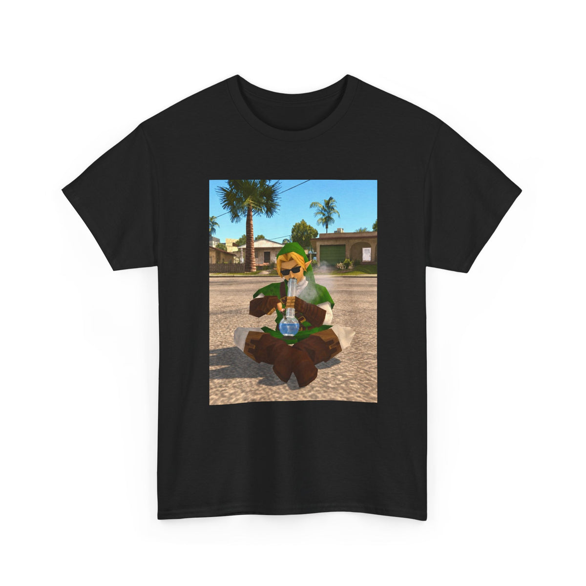 Stoner Link Taking A Bong Hit Tee