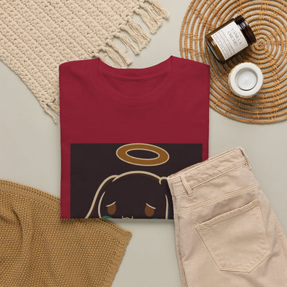Melancholy Angel Dog Kneeling With Halo Tee