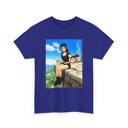 Elf Girl Smoking Cigar On Mountain Tee