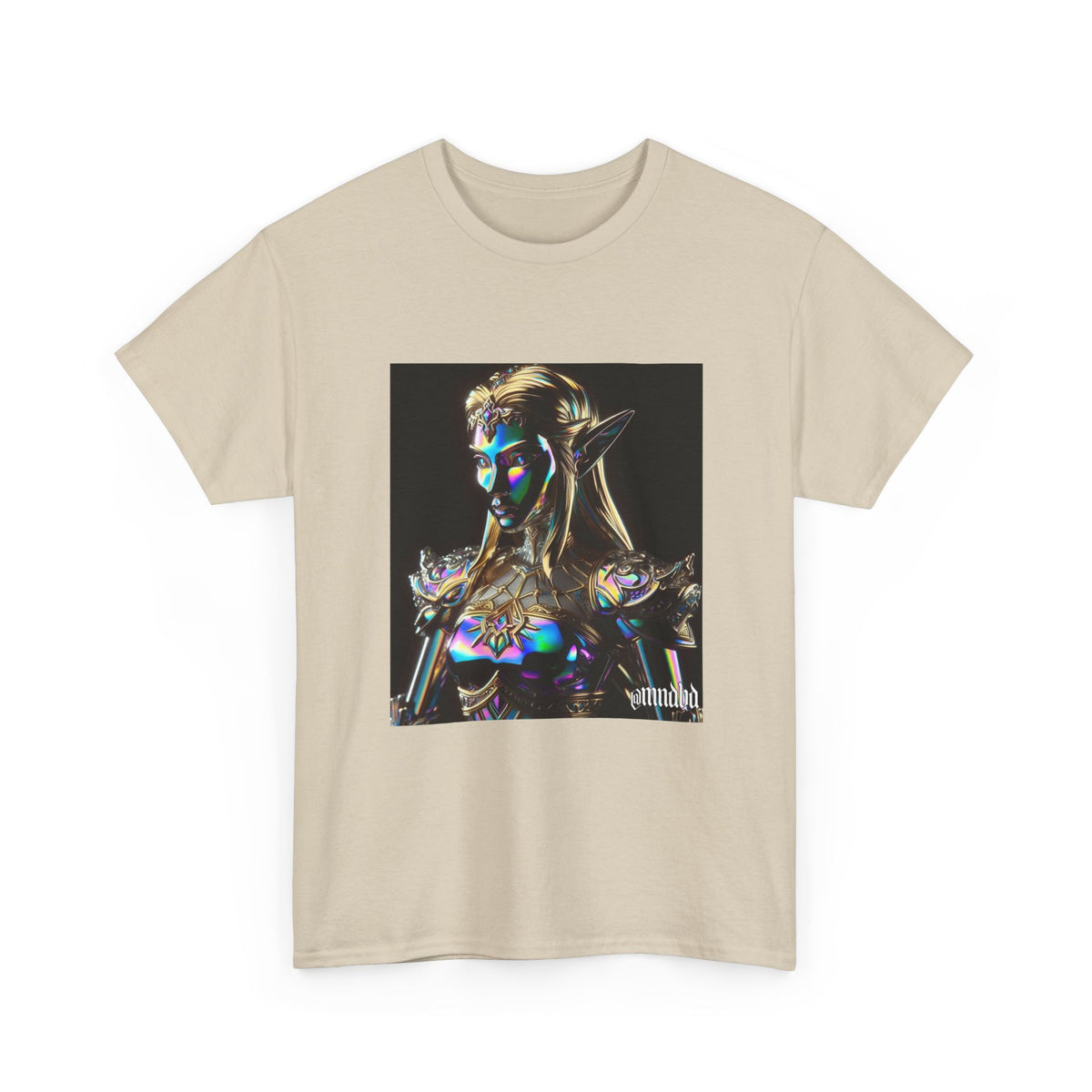 Iridescent Elven Warrior Princess Chrome Tee