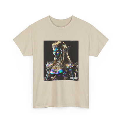 Iridescent Elven Warrior Princess Chrome Tee