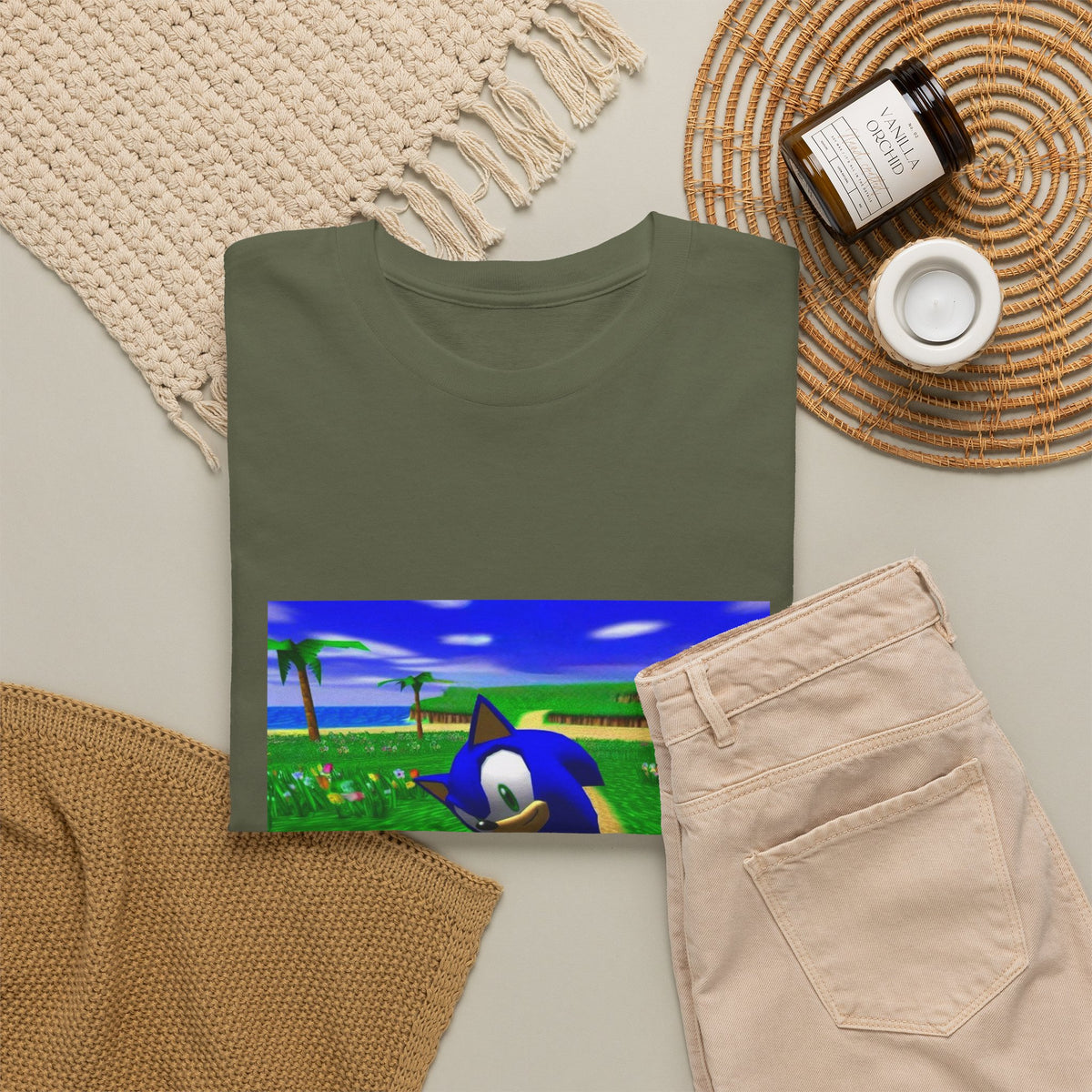Sonic On A Trippy Green Hill Zone