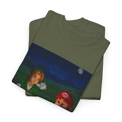Link and Mario Campfire Smoke Session Tee