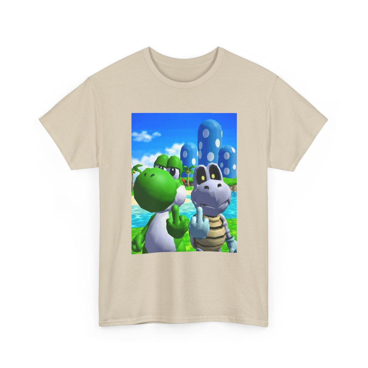 Yoshi and Dry Bones Flipping The Bird Tee (Design 4)
