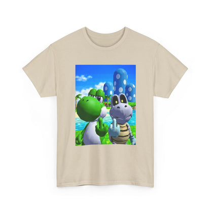 Yoshi and Dry Bones Flipping The Bird Tee (Design 4)