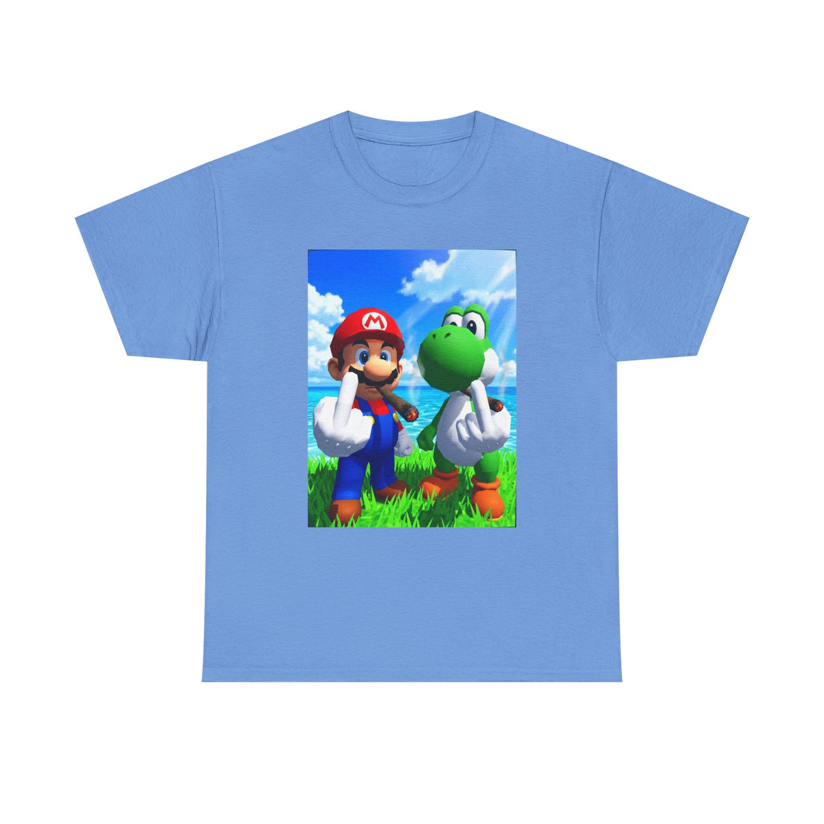 Mario And Yoshi Flip The Bird
