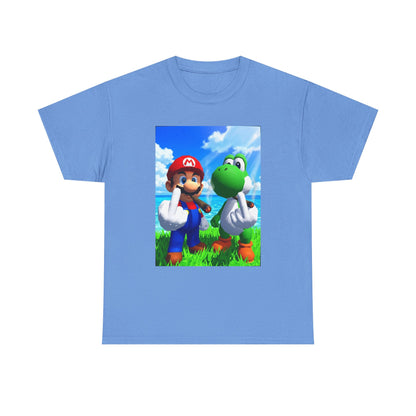 Mario And Yoshi Flip The Bird