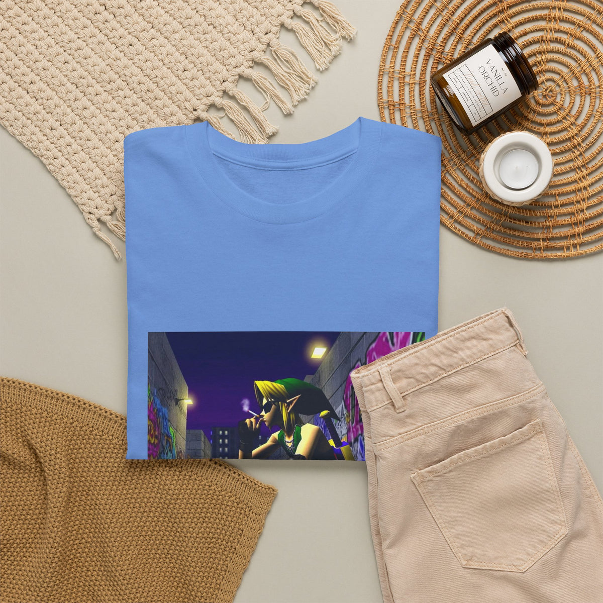Edgy Link Smoking In Alley Tee