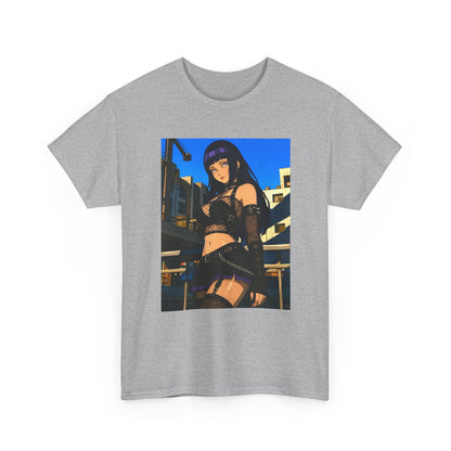 Gothic Anime Girl Staring Cityscape Tee