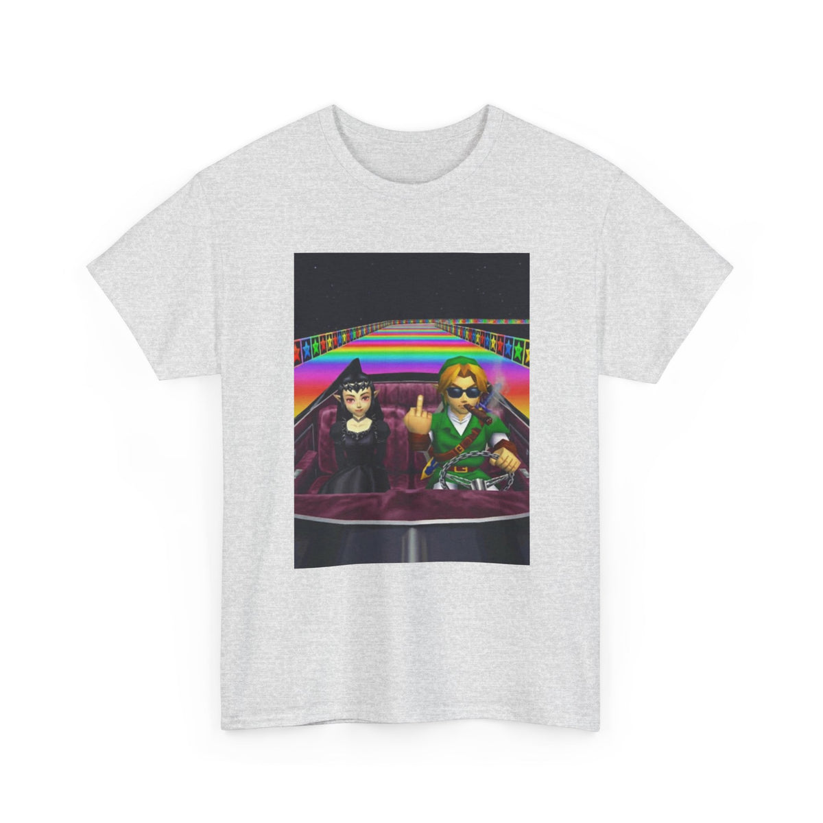 Link And Malon Driving Rainbow Road Tee