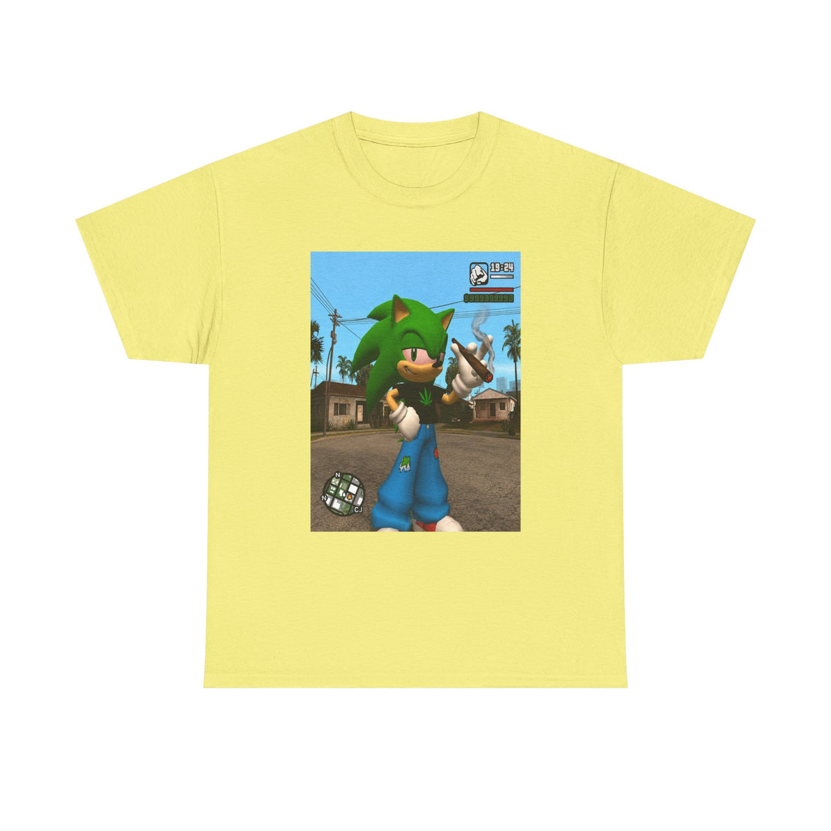 Green Hedgehog Blazin' In San Andreas Tee