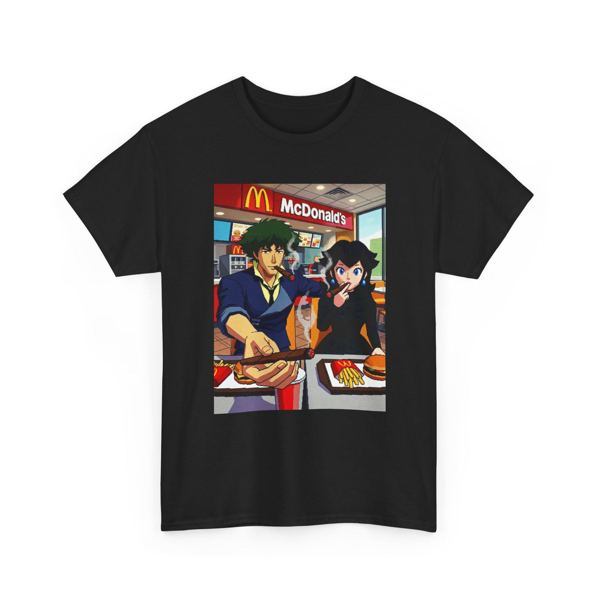 Spike and Bowsette Fast Food Smoke Session Tee