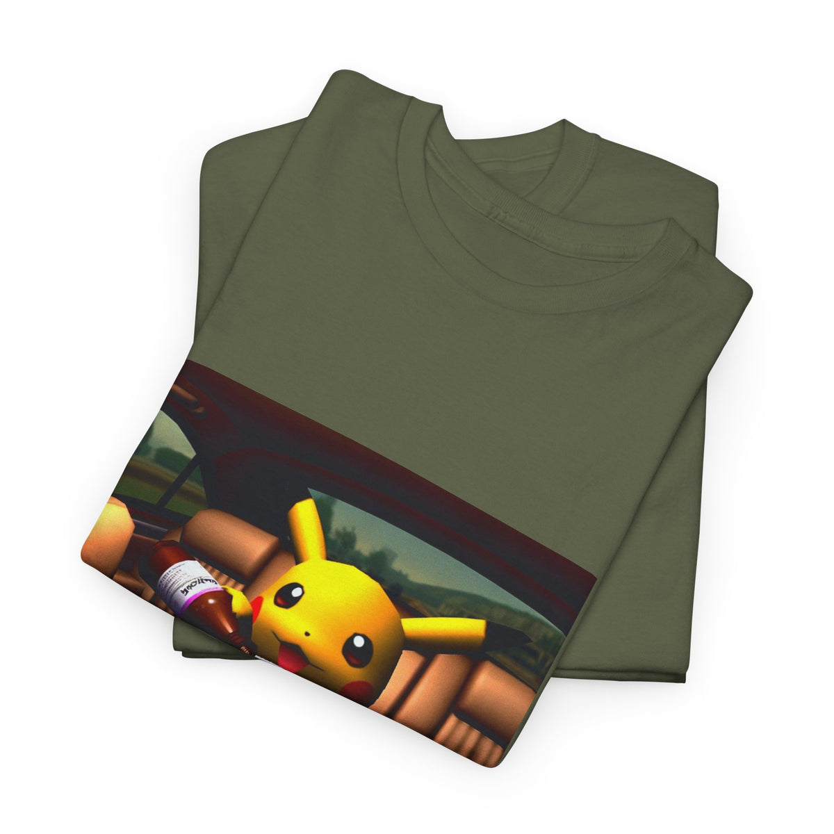 Pikachu Pouring Lean In Car Tee