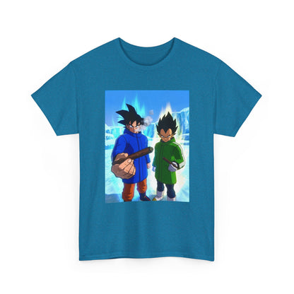 Goku And Vegeta Smoking In Snowy Scene Tee