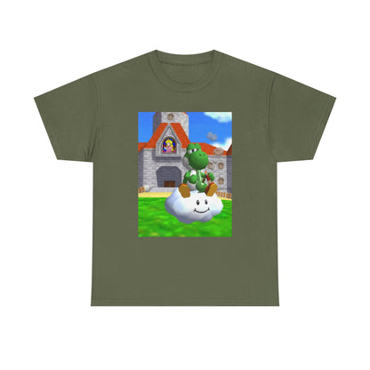 Yoshi Chilling On A Cloud With A Bong