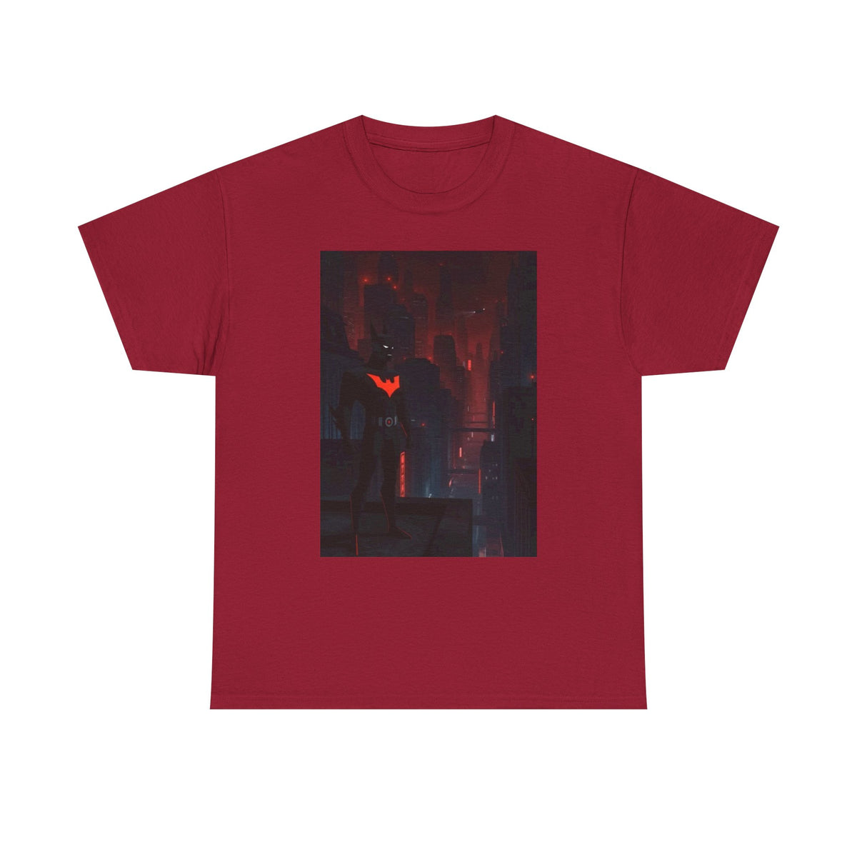 Cyberpunk Bat Hero In Neon City Tee