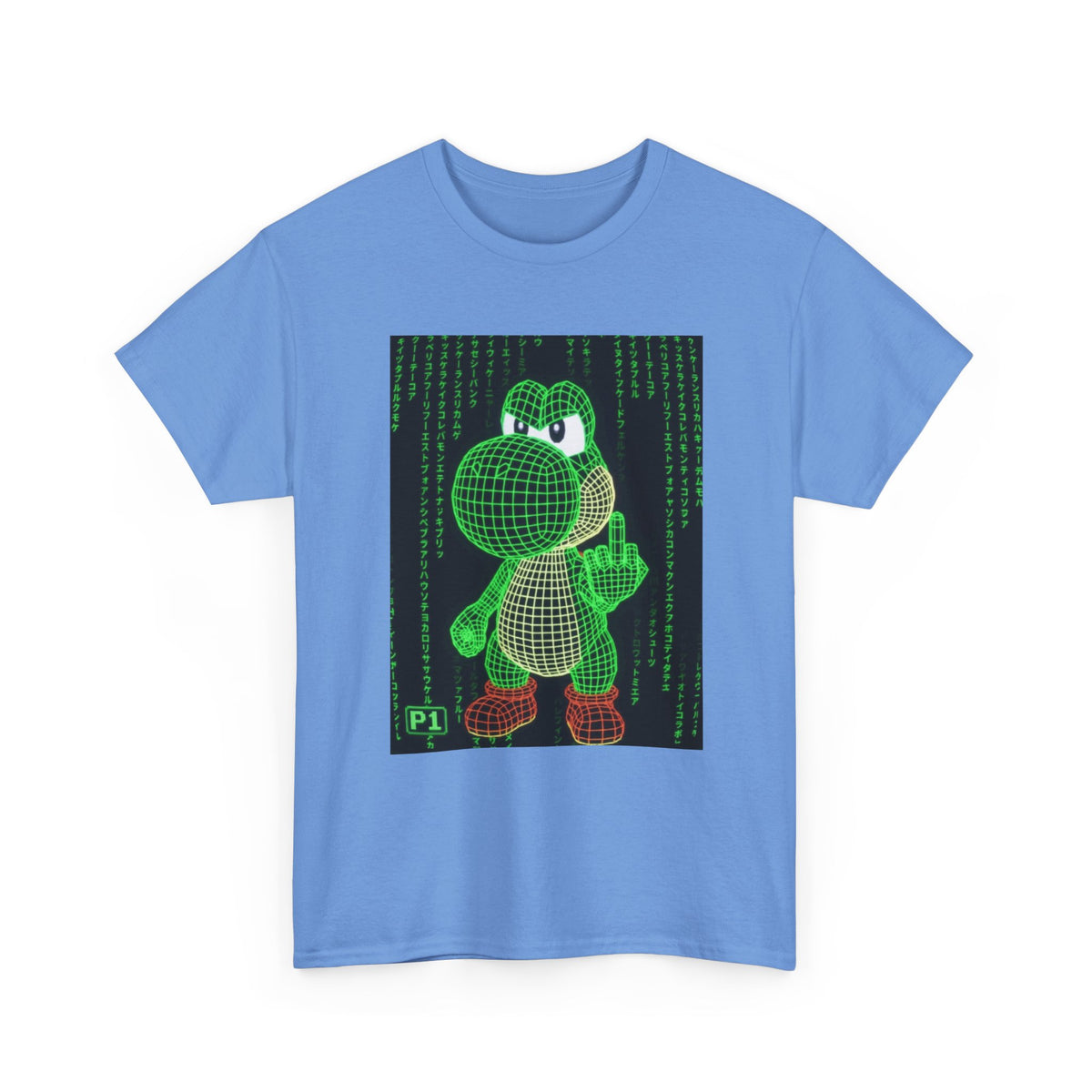 Wireframe Yoshi Flipping The Bird Tee