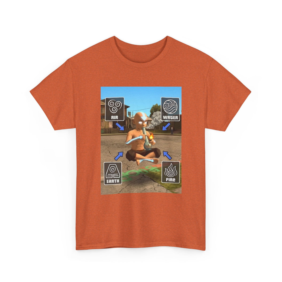 Avatar Character Floating While Smoking Bong Tee