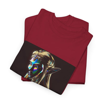 Iridescent Elven Warrior Princess Chrome Tee