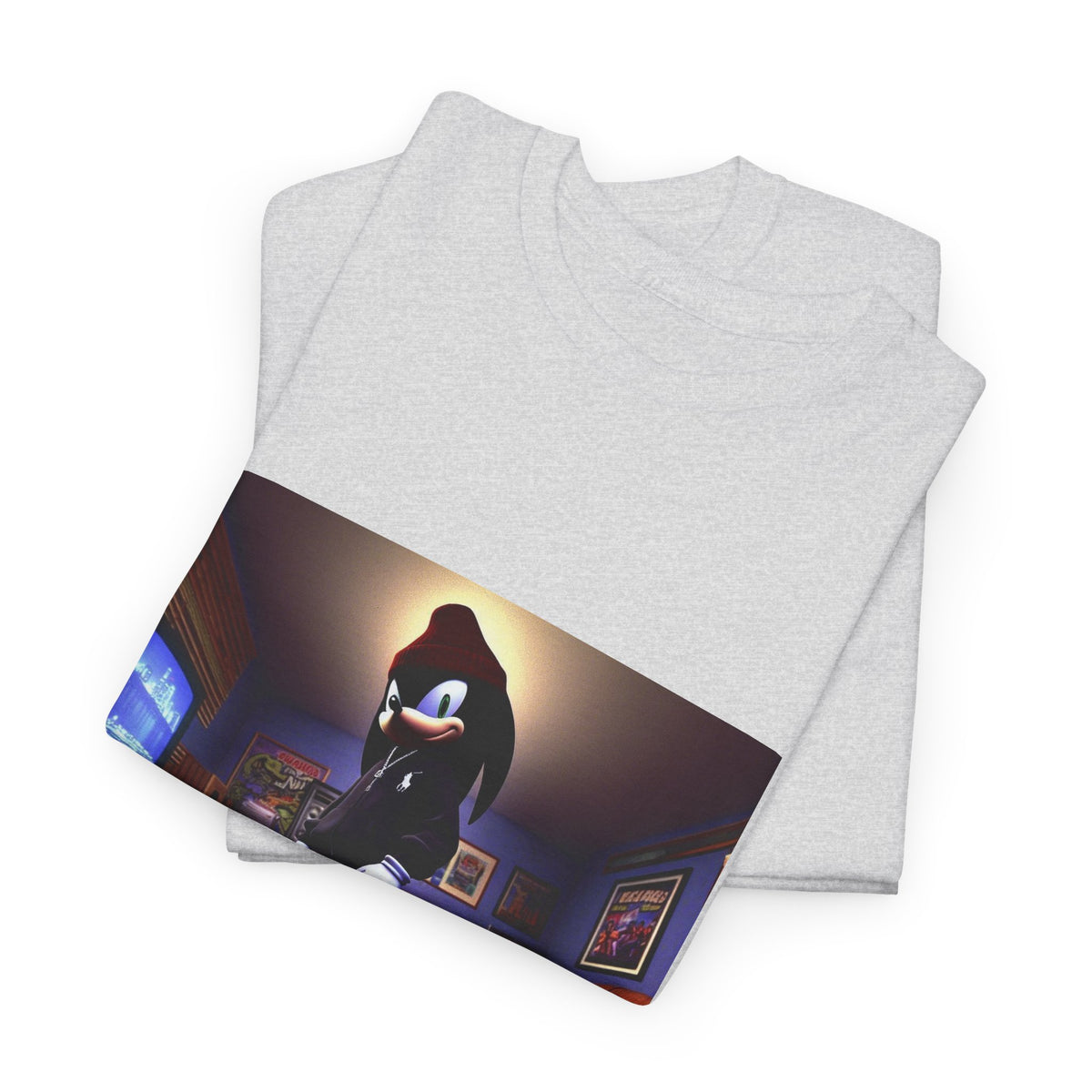 Edgy Hedgehog In Streetwear Drip Tee