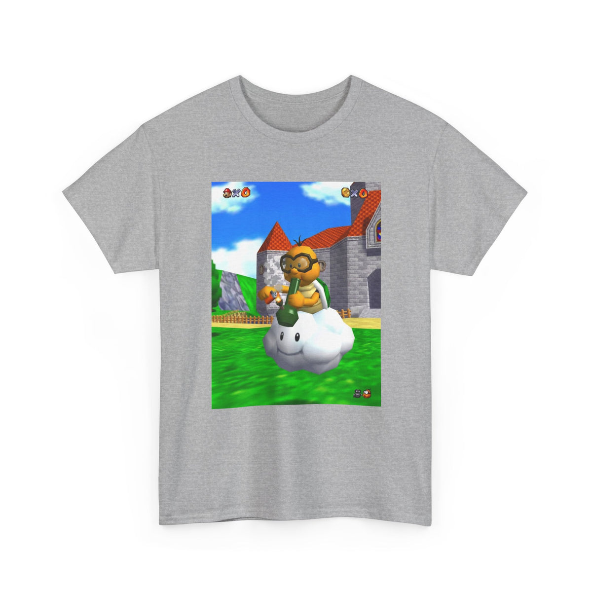 Lakitu Enjoying A Hit On Lakitu's Cloud