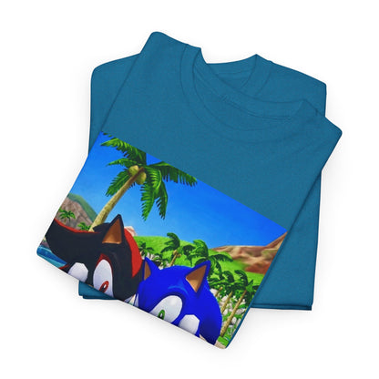Sonic And Shadow Flipping The Bird Tee