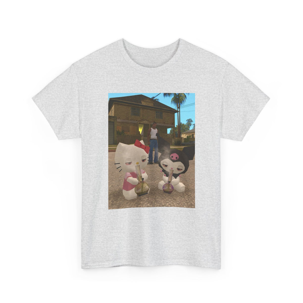 CJ And High Sanrio Characters In Grove Street Tee
