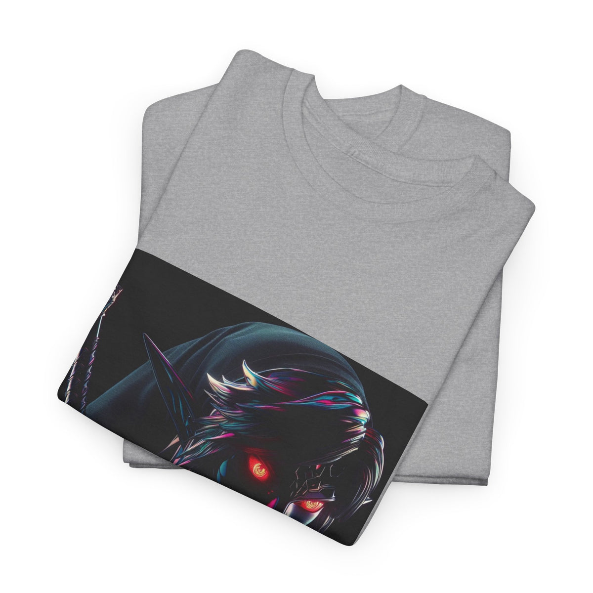 Chrome Dark Elf With Glowing Eyes Tee