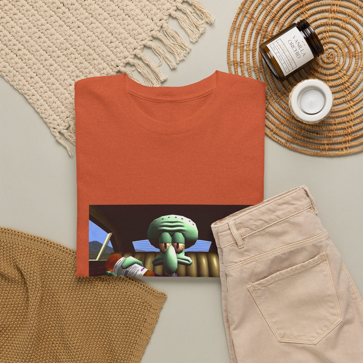 Squidward Pouring Lean In Car Tee
