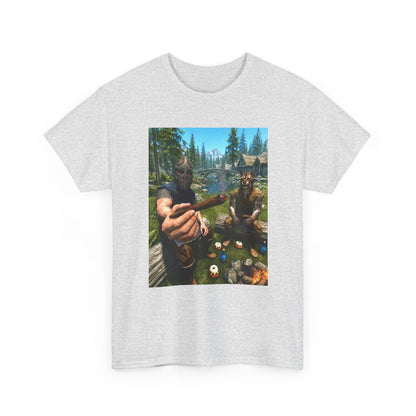 Dragonborn Khajiit Blazing In Skyrim Tee