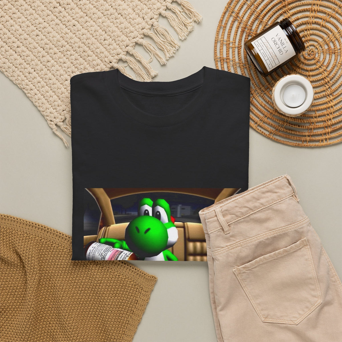 Yoshi Pouring Lean In Car Tee