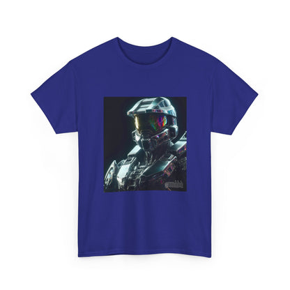 Chrome Cybernetic Commander With Rainbow Visor