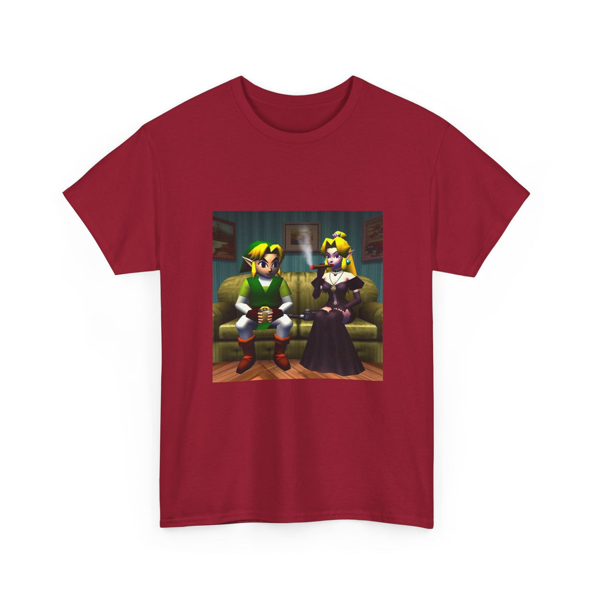 Link and Goth Peach Chillin' and Smoking Tee