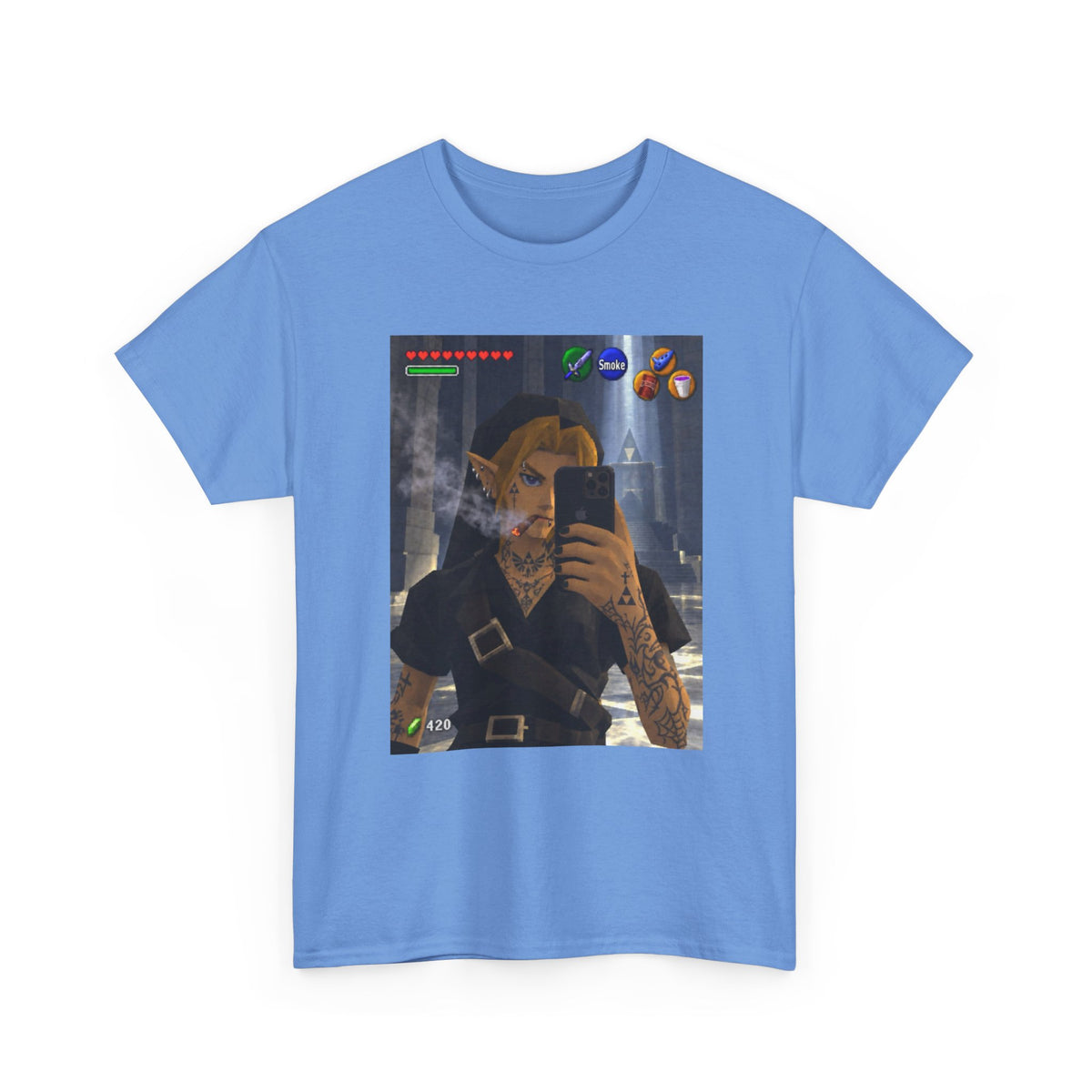 Edgy Link Smoking Selfie Tee